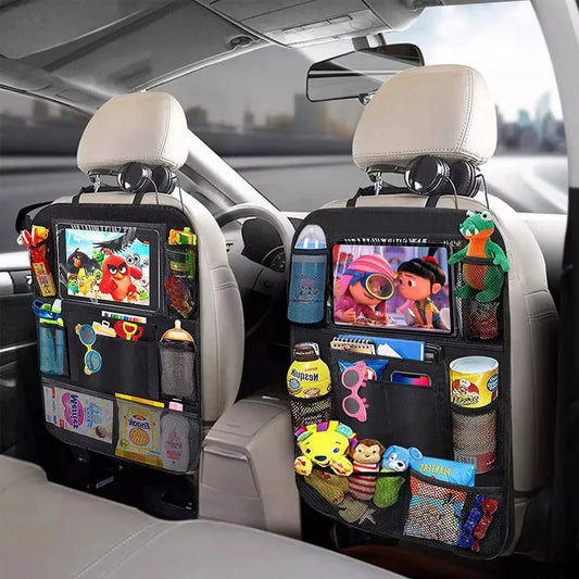 Car Backseat Organizer with Touch Screen Tablet Holder!