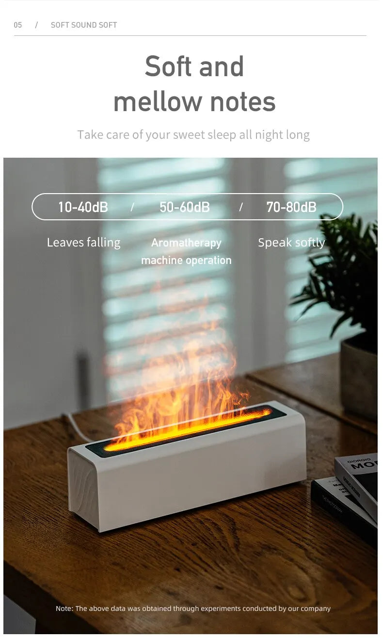 FlameGlow  Colorful Simulation Flame Diffuser & Humidifier.